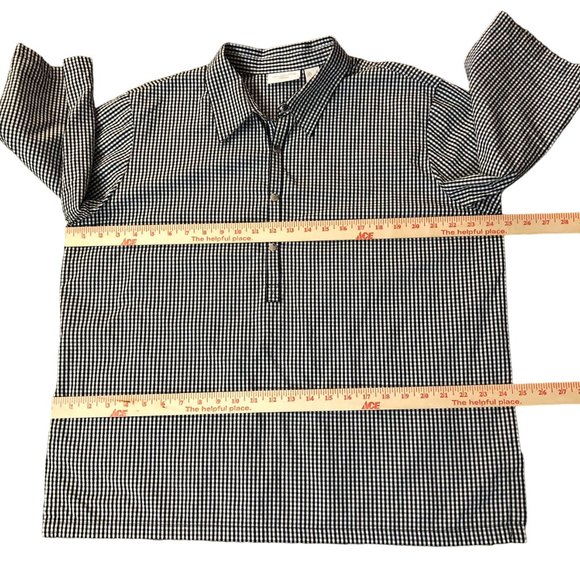 Liz Claiborne LizSport Blouse Womens XL Used Black White - Picture 11 of 16